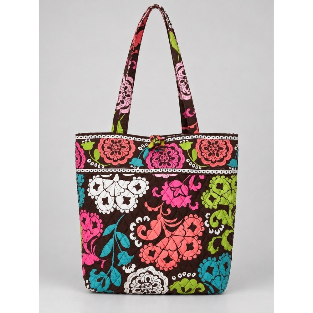 Vera Bradley Tote Bag Lola Quilted Toggle Closure Shoulder Handbag Tote